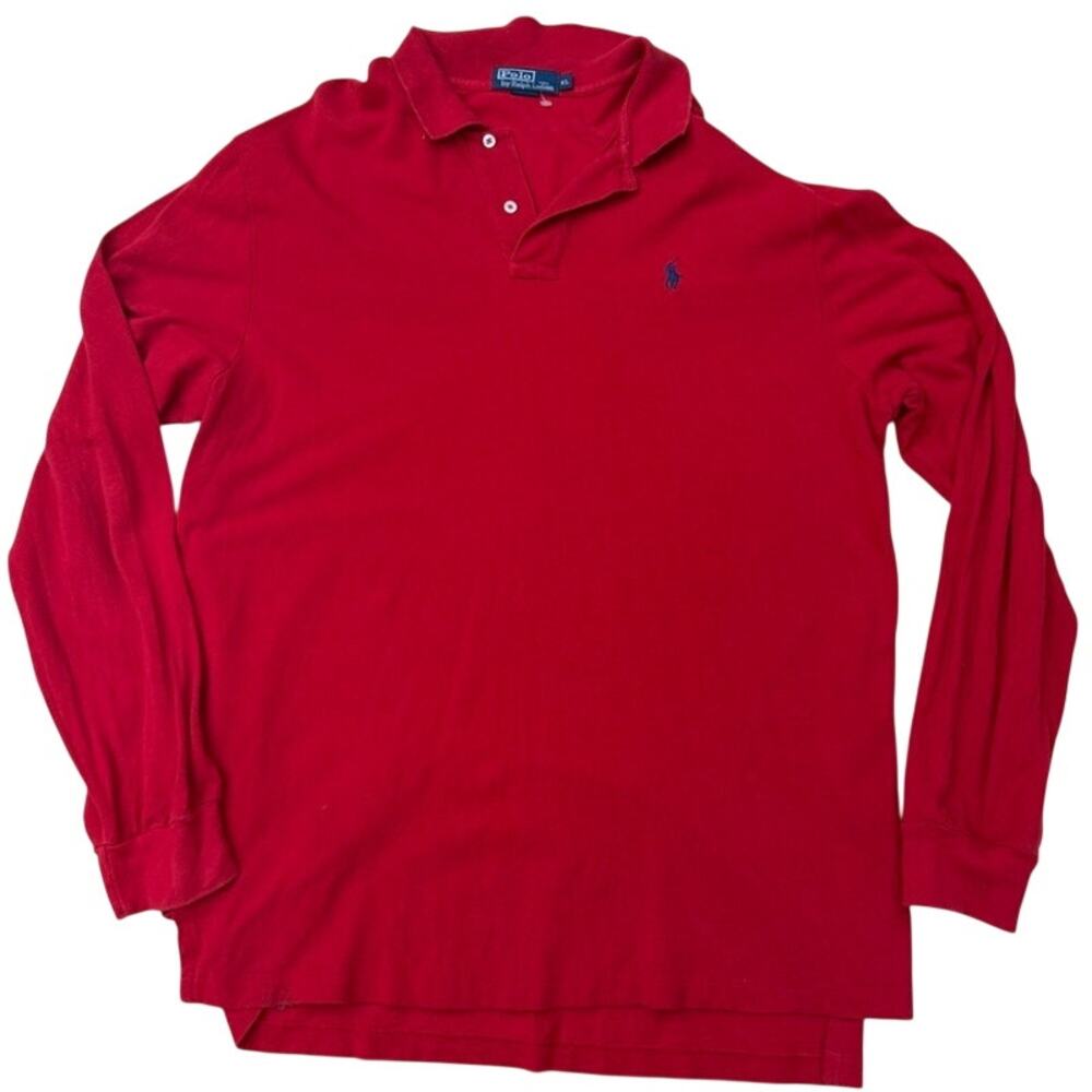 Polo Ralph Lauren red long sleeve polo shirt Size XL